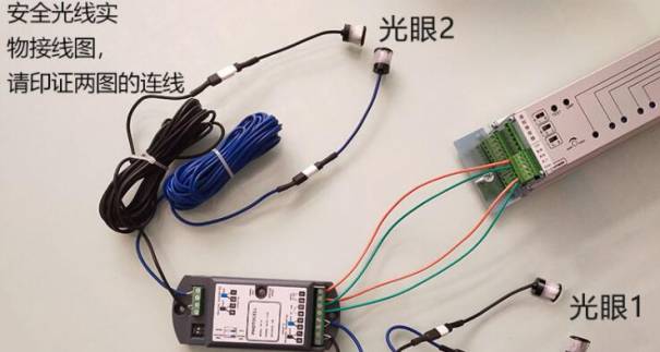 百樂自動門接安全光線圖