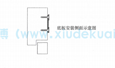 自動開門機(jī)底板安裝側(cè)面圖