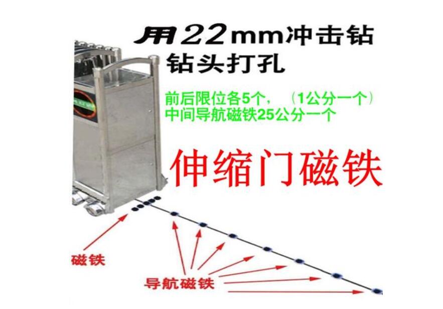 伸縮門磁鐵安裝說明